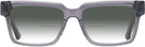 Rectangle Transparent Grey LZ-52 w/ Gradient Bifocal Reading Sunglasses View #2