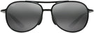 Aviator Black Gloss/grey Lens Maui Jim Alelele Bridge 438 View #2