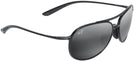 Aviator Black Gloss/grey Lens Maui Jim Alelele Bridge 438 View #1