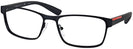 Rectangle Black Rubber Prada Sport 50GV Progressive No-Lines View #1